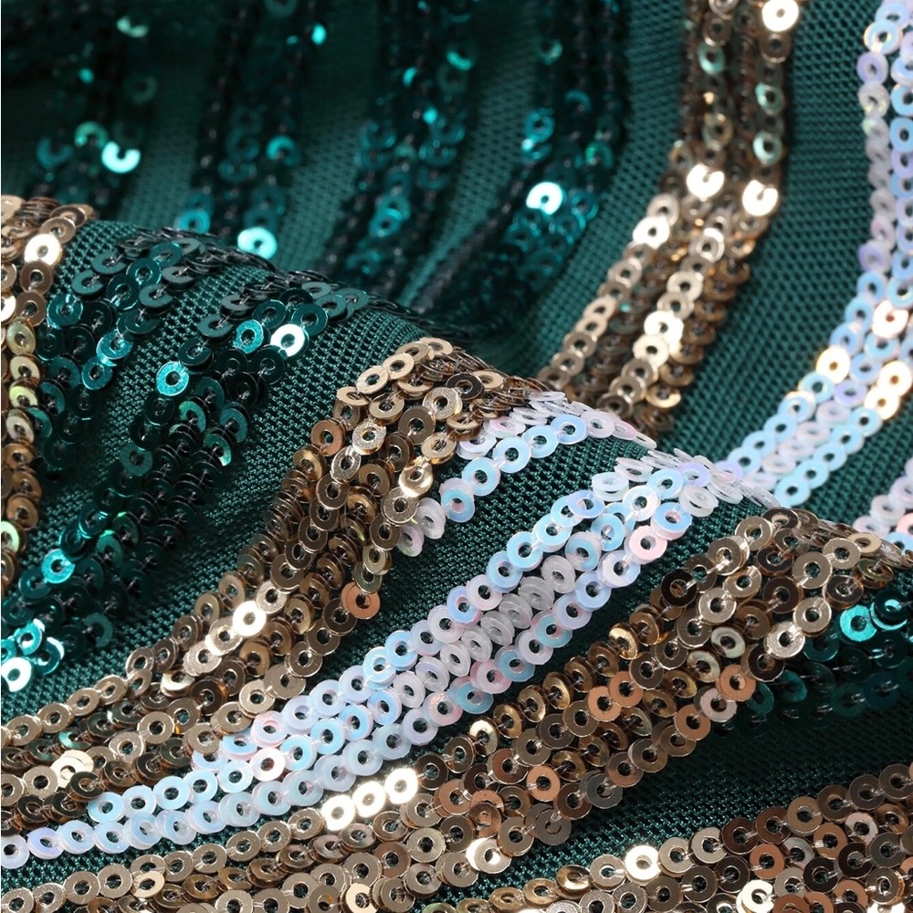Plus Size Luxe Sequin Party Formal Body-con Dress - Picture 11 of 12